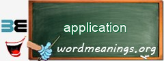 WordMeaning blackboard for application